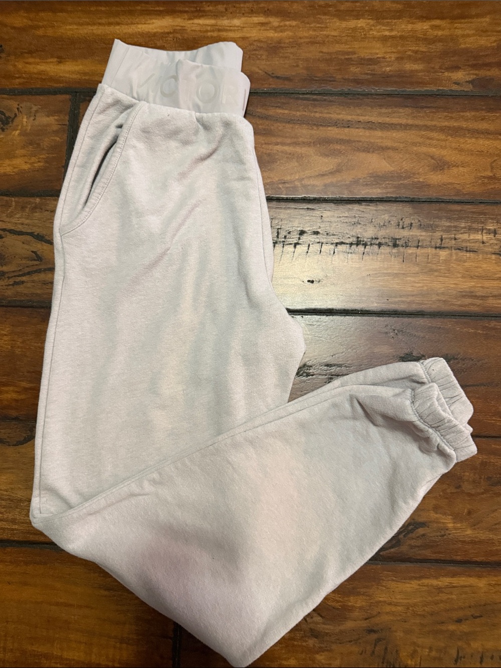 Victoria Sport Light Gray Women's Jogger Pants with Elastic Waistband & Pockets